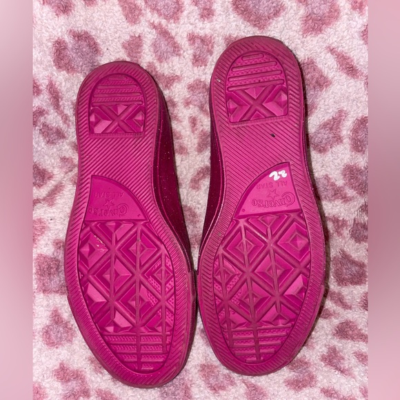 Women's Pink Glitter Low Top Coverse Size 6 - Picture 9 of 10